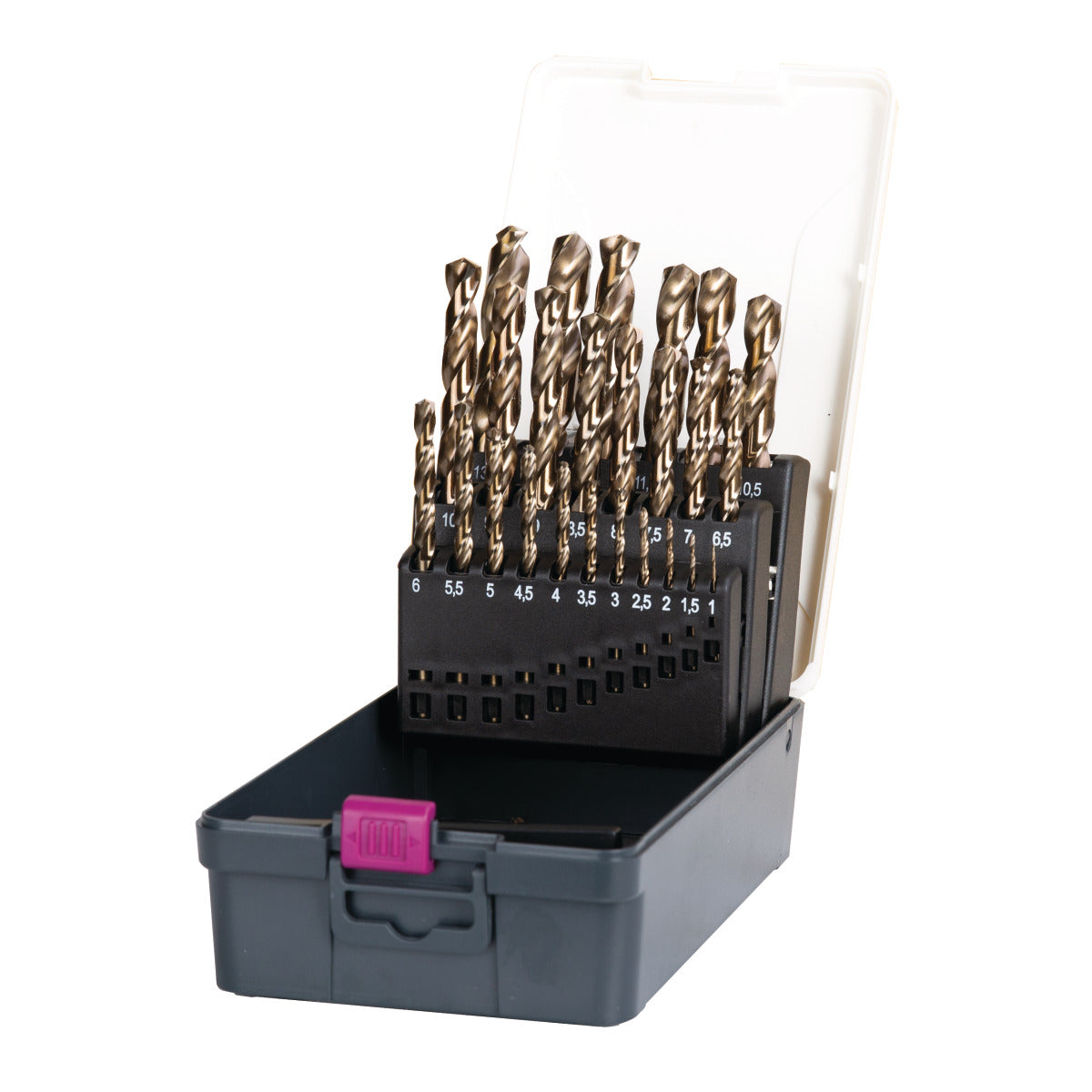 Coffret de 25 forets  HSS-CO 5% (de 1 à 13 mm)