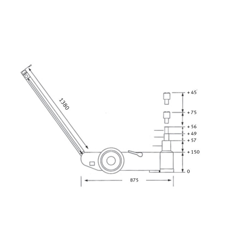 Crics pour véhicules Unicraft  Cric hydro-pneumatique WWH 40003 PH