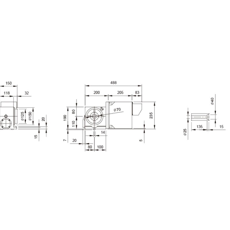 Jeu complet de quatrième axe  Optimum F 105/F 150E
