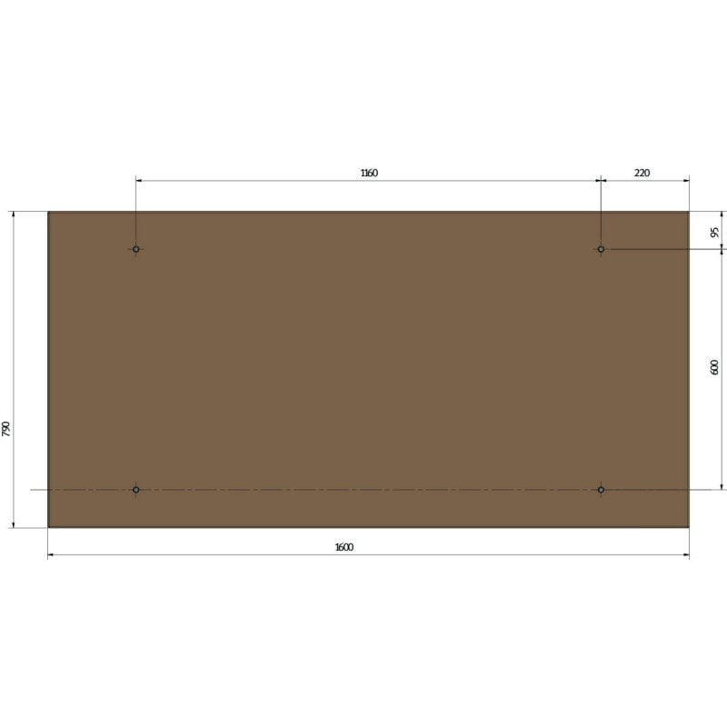 Plateau de travail en hêtre multiplex pour HT 300 S  Unicraft