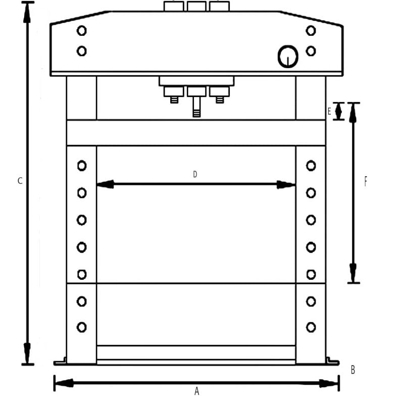 Presse hydraulique d'établi pour atelier   Unicraft WPP 10 TE