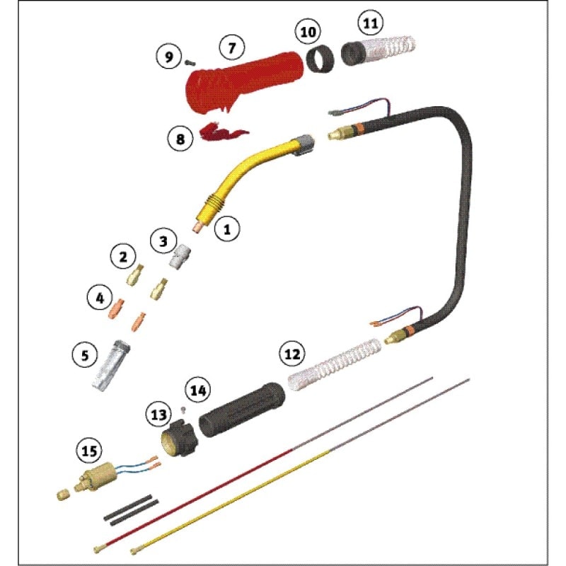 Torche de soudage  Schweisskraft SMB36 3 m