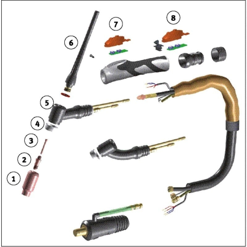 Torche de soudage  Schweisskraft SR 18/8 m, Up/Down