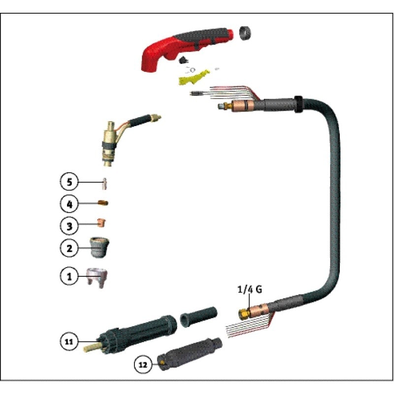 Torche plasma, refroidie par air  Schweisskraft S 65 6m