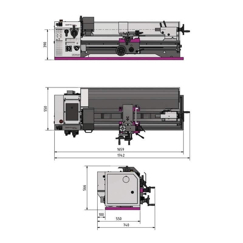 Tour à métaux  Optimum TM 3110