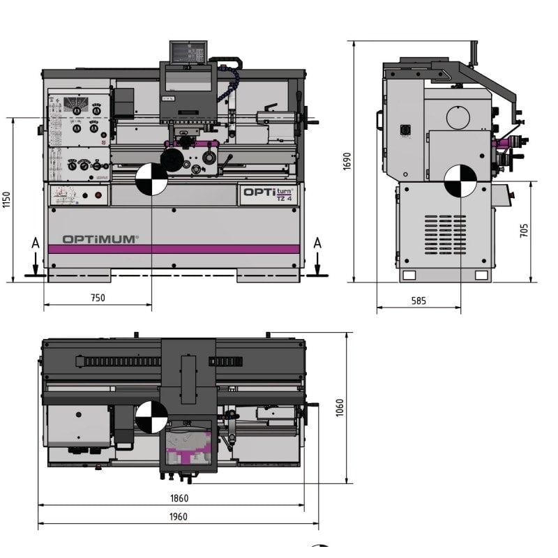 Tour à métaux  Optimum TZ 4